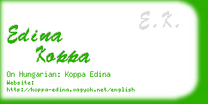 edina koppa business card